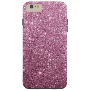 Eleganter rosa abstrakter girly Glitter Burgunders Tough iPhone 6 Plus Hülle
