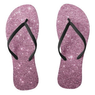 Eleganter rosa abstrakter girly Glitter Burgunders Flip Flops