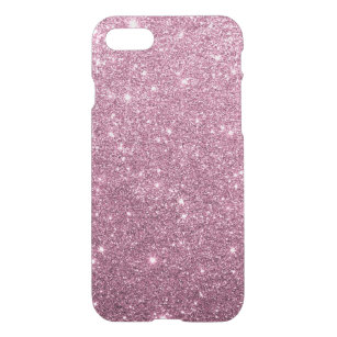 Eleganter rosa abstrakter girly Glitter Burgunders iPhone SE/8/7 Hülle