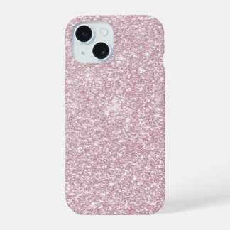 Eleganter, rosa abstrakter trendiger Glitzer iPhone 15 Hülle