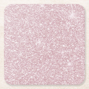 Eleganter, rosa abstrakter, trendiger Glitzer Rechteckiger Pappuntersetzer