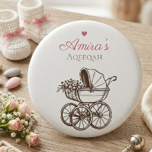 Eleganter Rosa Aqiqah Vintage Babywagen Islamisch