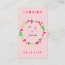 Eleganter rosa Blumenreath Light Pink Wed Registry