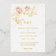 Eleganter, rosa Blumenstrauß Einladung