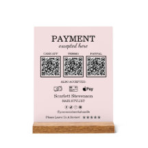 Eleganter Rosa Blush QR Code Zahlung