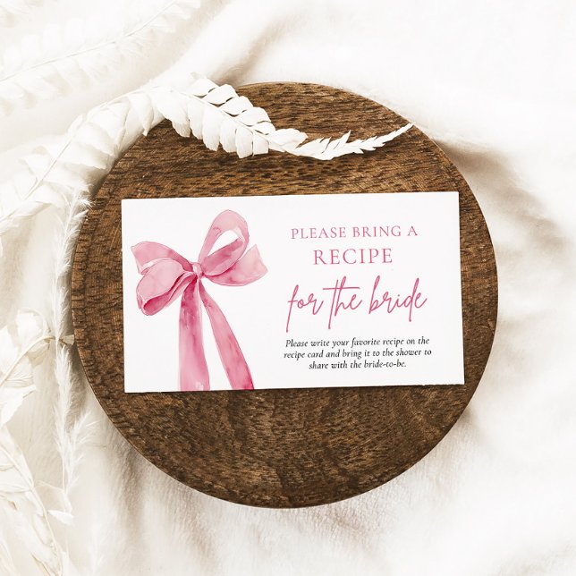 Eleganter Rosa Bow Bitte bringen Sie ein Rezept mi Begleitkarte (Von Creator hochgeladen)