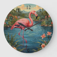 Eleganter Rosa Flamingo Retro Boho