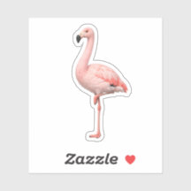 Eleganter rosa Flamingo-Vinyl-Sticker mit Stanzeff