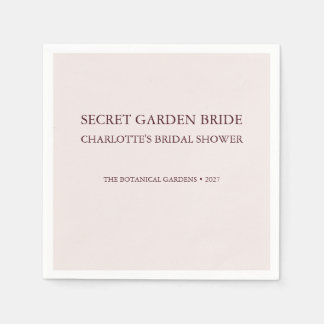 Eleganter Rosa Geheimnisvoller Garten Serviette