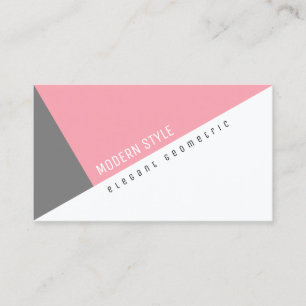 eleganter rosa geometrischer moderner Stil Visitenkarte