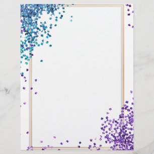 Eleganter rosa Glitzer Letterhead Briefbogen