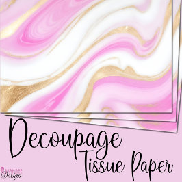 Eleganter Rosa-Glitzer-Marmor-Wirbel Seidenpapier