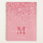 Eleganter rosa Glitzer Mit Monogramm Name Planer<br><div class="desc">Eleganter Chic Pink Glitzer Glam Mit Monogramm Name Planner</div>