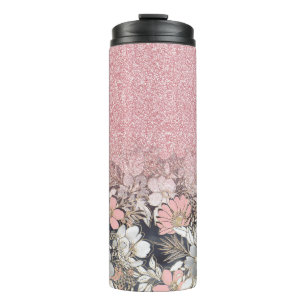 Eleganter Rosa Glitzer Thermosbecher