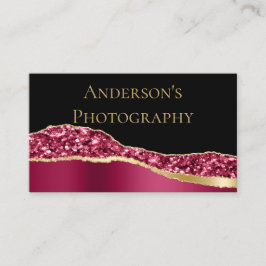 Eleganter Rosa-Glitzer Visitenkarte