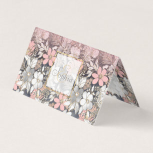 Eleganter Rosa Glitzer Visitenkarten