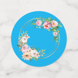 Eleganter Rosa & Gold Blume Wreath Table Confetti Konfetti