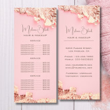 Eleganter Rosa Goldleaf Friseur Schönheitssalon