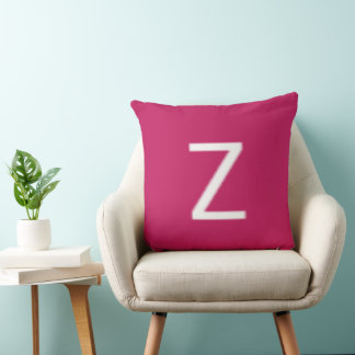 Eleganter rosa Kissenbezug mit Alphabet „Z“ Kissen