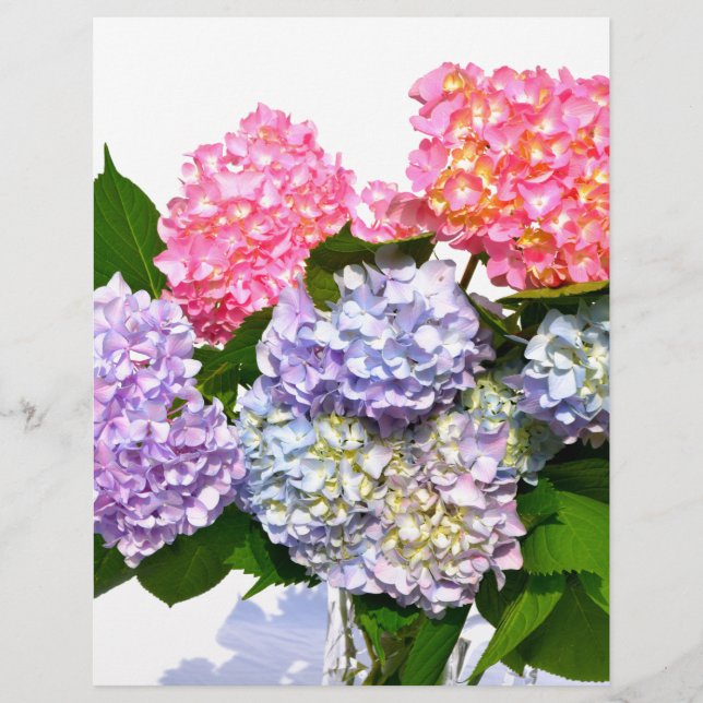 Eleganter, rosa, lila-blauer Hydrangea-Bouquet (Vorderseite)