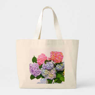 Eleganter, rosa, lila-blauer Hydrangea-Bouquet Jumbo Stoffbeutel