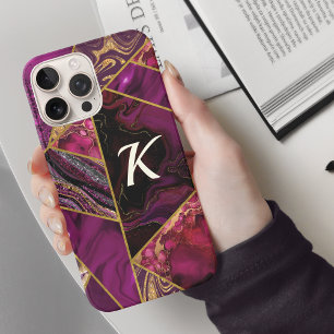 Eleganter, rosa lila Glitzer mädchenhaft iPhone 16 Pro Hülle