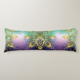 Eleganter Rosa lila grüner Urlaub Snowflakes Stars Seitenschläferkissen