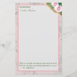 Eleganter rosa Marmor Inspiration Stationary