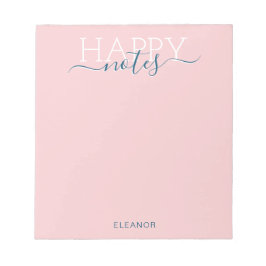 Eleganter Rosa-Name Notizblock