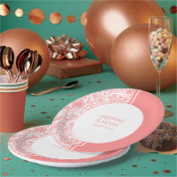 Eleganter rosa Paisley auf dem weißen und rosa Spl