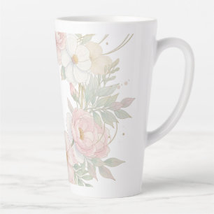 Eleganter rosa Pastell-Blumenkranz Botanisches Des Milchtasse
