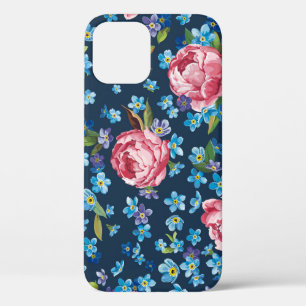 Eleganter rosa Peonies Retro Hintergrund Case-Mate iPhone Hülle