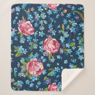 Eleganter rosa Peonies Retro Hintergrund Sherpadecke