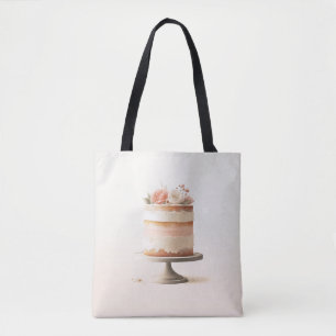 Eleganter Rosa Pfirsich Blumenkuchen Küche Bäckere