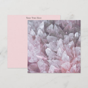 Eleganter rosa Quarzkristall für Geist, Körper und Dankeskarte