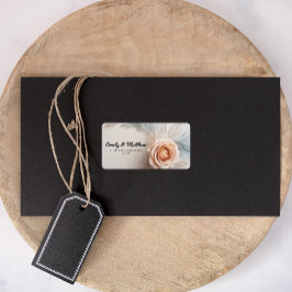 Eleganter Rosa Rose Dew Drops Rücksendeadressen-Au Adressaufkleber