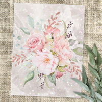 Eleganter rosa Rose und Blütenmarmor aus Peony