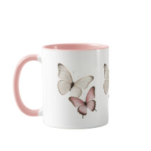 Eleganter rosa Schmetterlingsbecher