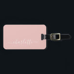 Eleganter, rosa Skriptname Personalisiert Gepäckanhänger<br><div class="desc">Eleganter,  rosa Skriptname Personalisierter Gepäckanhänger</div>