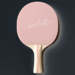 Eleganter, rosa Skriptname Personalisiert Tischtennis Schläger<br><div class="desc">Eleganter,  rosa Skriptname Personalisiert Ping Pong Paddle</div>