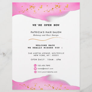 Eleganter Rosa- und Gold-Glitzer Flyer