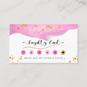 Eleganter Rosa- und Gold-Glitzer Treuekarte