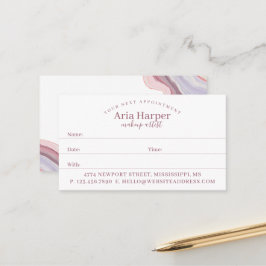 Eleganter Rosa und Lila Geode Gold Glitzer Agate Terminkarte