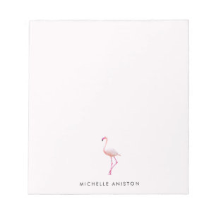 Eleganter rosa, weiße Flamingo Custom Notizblock