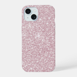 Eleganter rosafarbener abstrakter trendiger glitze iPhone 15 hülle