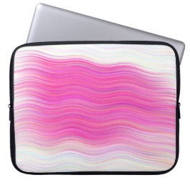 Eleganter, rosafarbener Abstrakter Waves Laptopschutzhülle