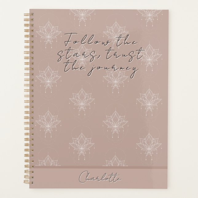 Eleganter rosafarbener Hübscher Blumenstrauch Planer (Vorderseite)