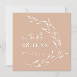 Eleganter, rosafarbener Kranz Save the Date