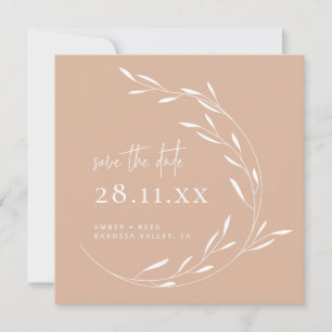 Eleganter, rosafarbener Kranz Save the Date