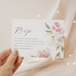 Eleganter rosafarbener Quinceanera QR Code UAWG RSVP Karte